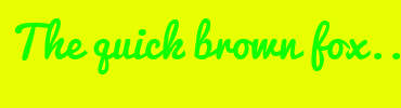 Image with Font Color 11FF00 and Background Color E7FF00